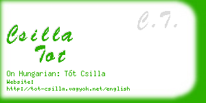csilla tot business card